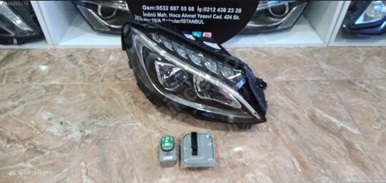 Mersedes w205 Sağ LED Far c180 c200 c220 Hatasız