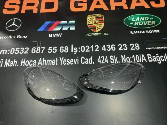 Porsche Cayenne 2015-2018 Sağ Sol Far Camı