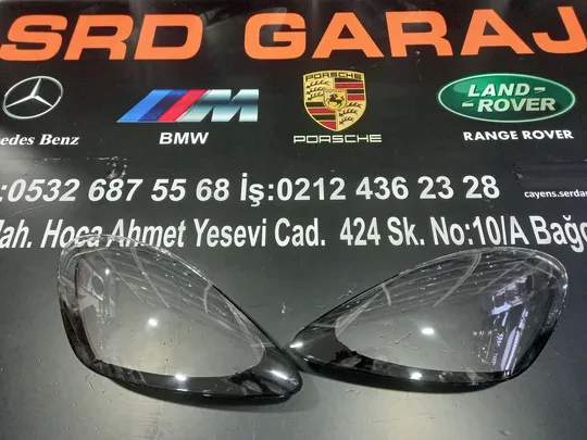 Porsche Cayenne 2018-2020 Sağ Sol Far Camı