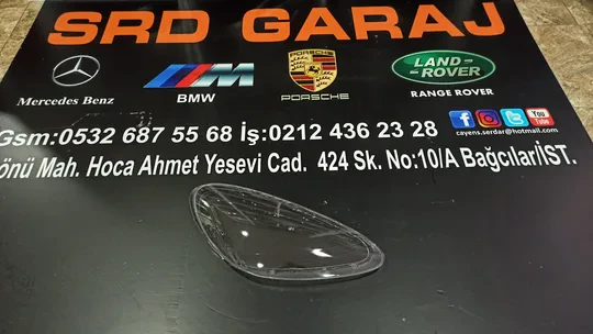Porsche Cayenne Sağ Far Camı