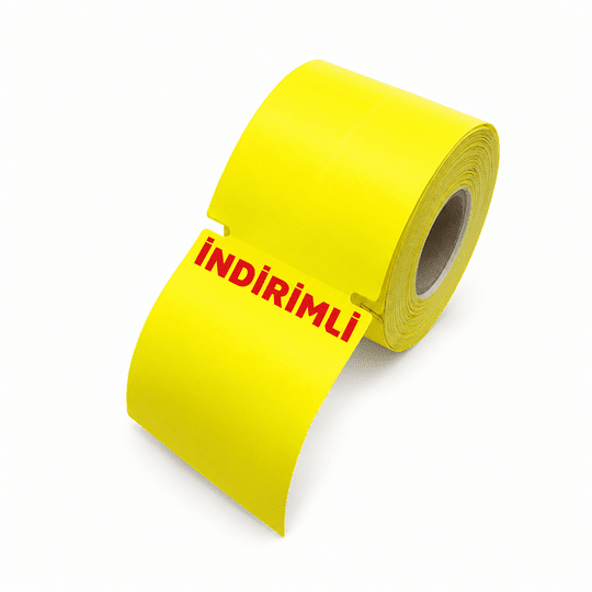 Poswell 100 mm X 135 mm Karton Kampanya Sarı Etiket 250'li Sarım