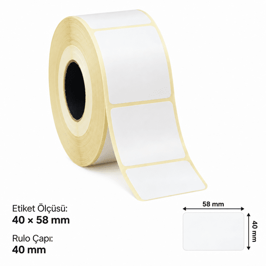 Poswell 40 X 58mm Terazi Etiketi 500 Sarım