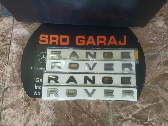 Range Rover Kaput Yazısı Siyah-Gri-Krom-Koyu Gri