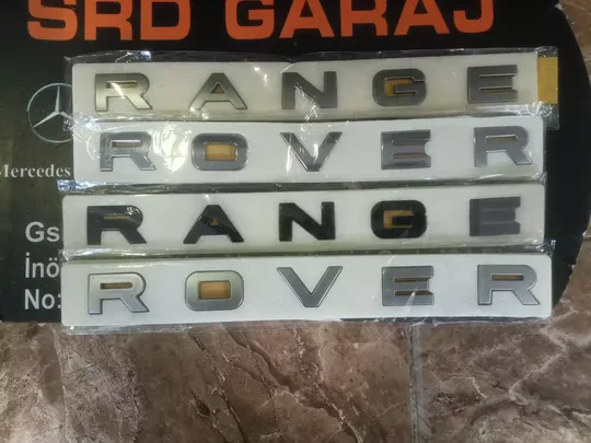 Range Rover Kaput Yazısı Siyah-Gri-Krom-Koyu Gri