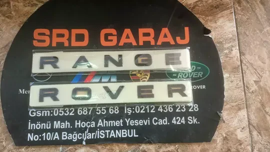 Range Rover Siyah Bagaj Yazısı