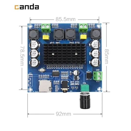 2 x 100W Bluetooth 5.0 Amfi Devresi TDA7498 TF Kart XH-A105