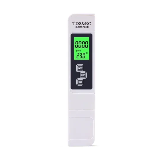 TDS & EC Metre LCD Ekranlı LED Işıklı Taşınabilir Su Kalite Analiz Cihazı