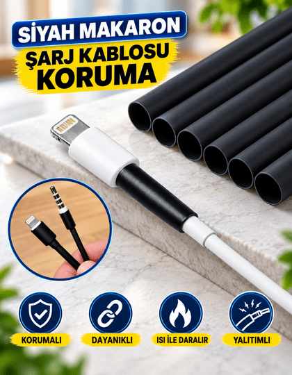 Tek Renk Isıyla Daralan Makaron Kablo Seti 150 Parça Kablo Tamir Kiti ve Düzenleyici