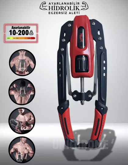 Twister Kol Omuz Gögüs Egzersiz Aleti 10-200 kg Ayarlanabilir Kırmızı Fitness Ekipmanı
