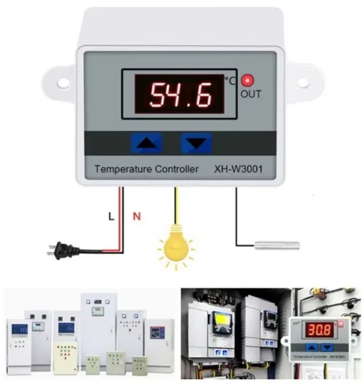 XH-W3001 220V AC Dijital Termostat Akvaryum Kuluçka Makinesi