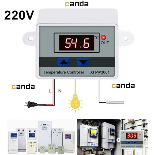 XH-W3001 220V AC Dijital Termostat Akvaryum Kuluçka Makinesi