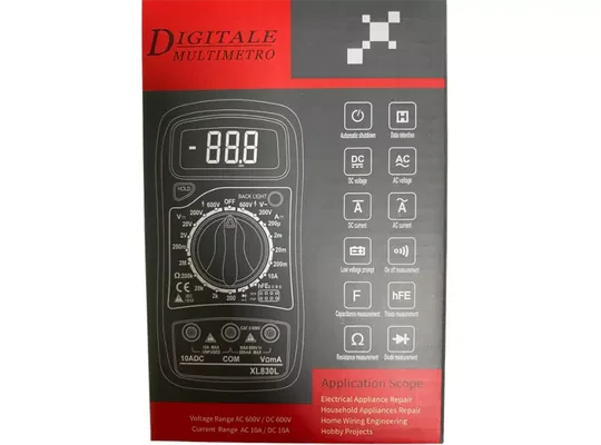 Xl830l Dijital Multimetre Led Ekranlı Avometre Mini Ölçü Aleti 9v Pil Hediyeli Cep Multimetresi