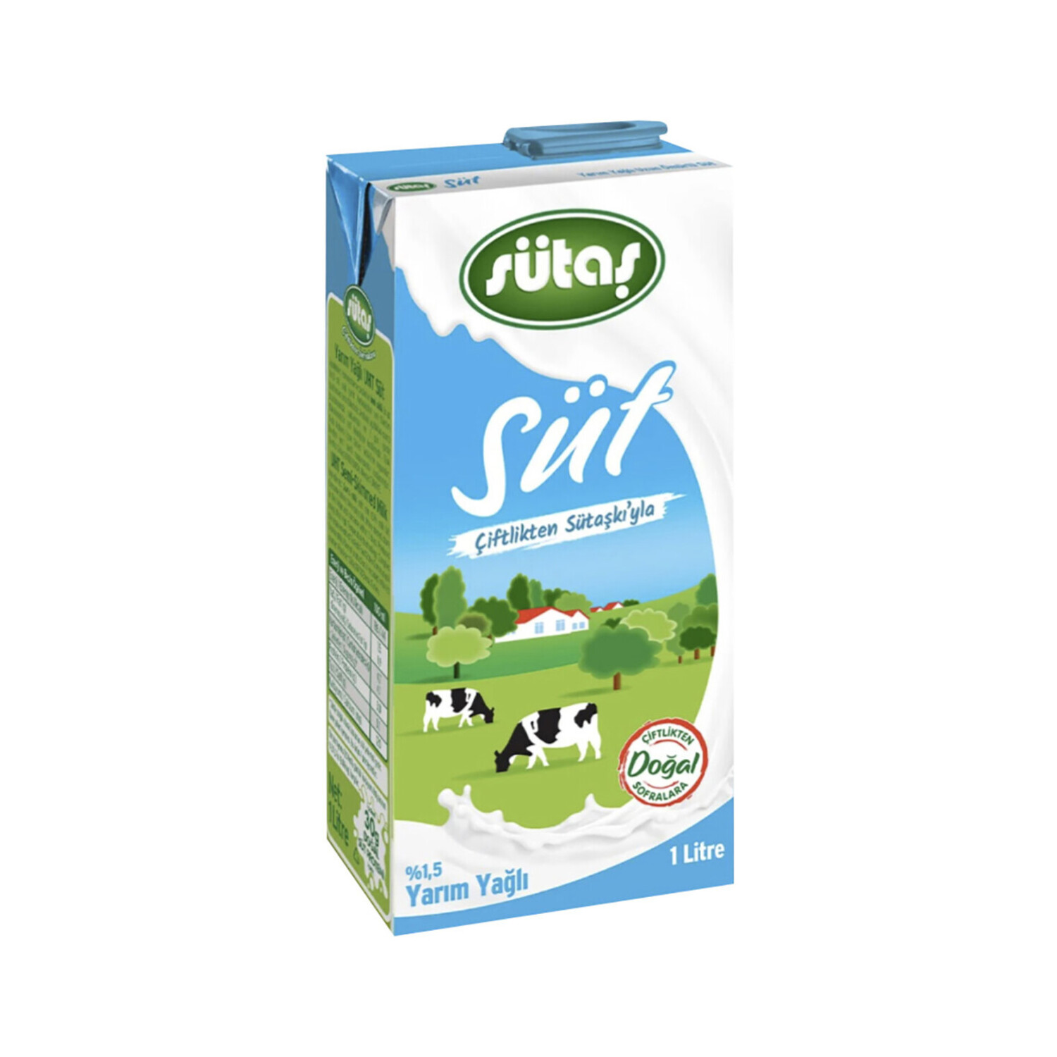 Sütaş Yarım Yağlı Süt 1 L