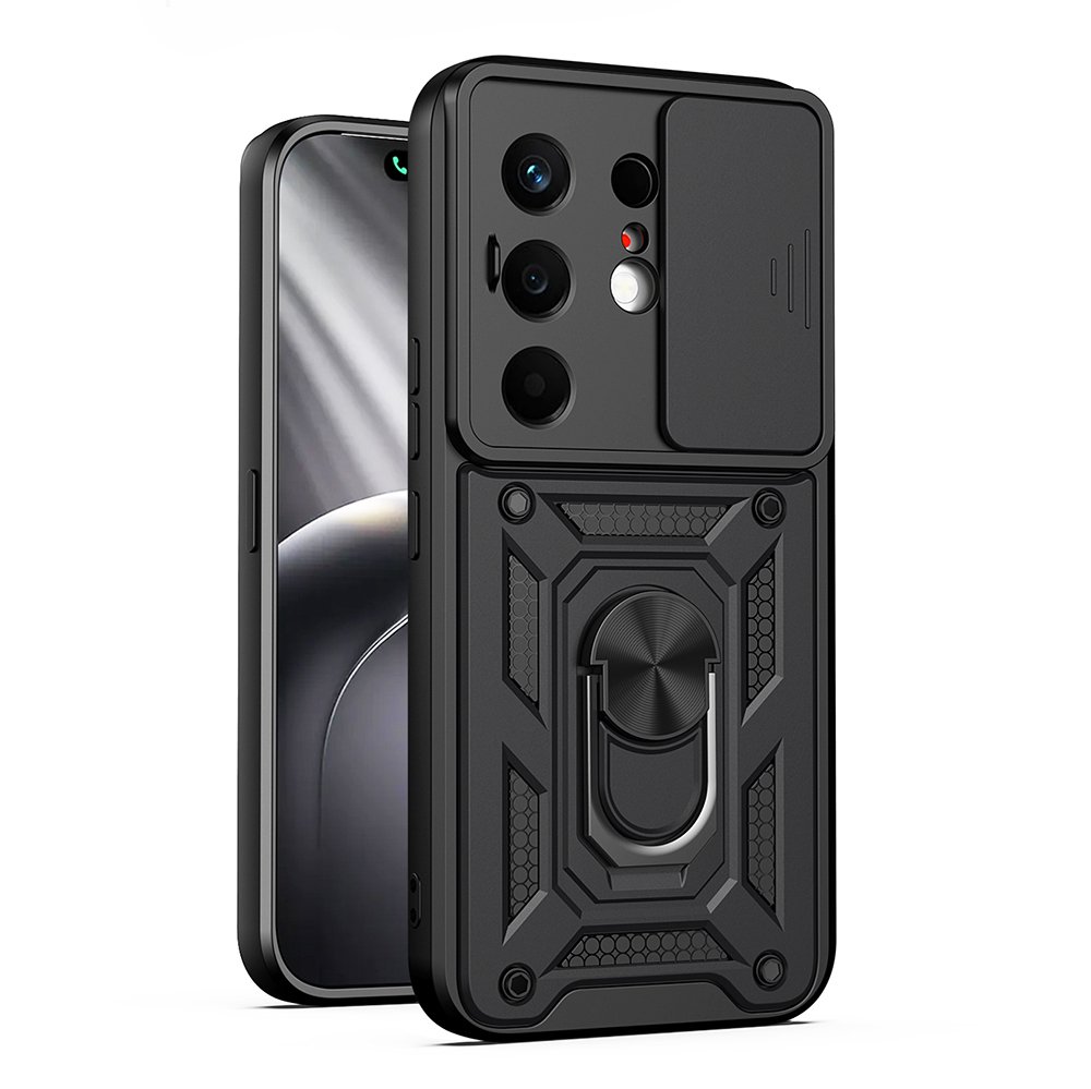 Tecno Camon 50 Kılıf Magnetik Standlı Kamera Korumalı Sürgülü Vega Kapak