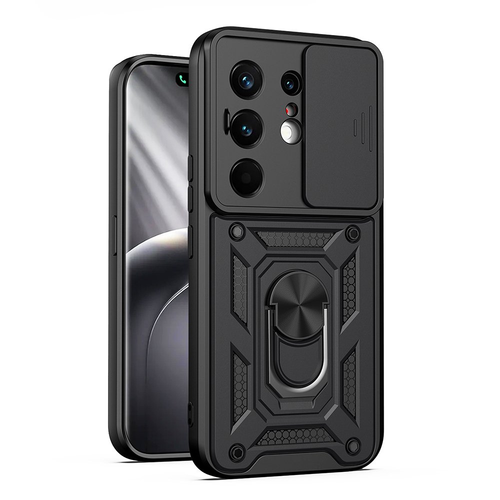 Tecno Camon 50 Pro Kılıf Magnetik Standlı Kamera Korumalı Sürgülü Vega Kapak