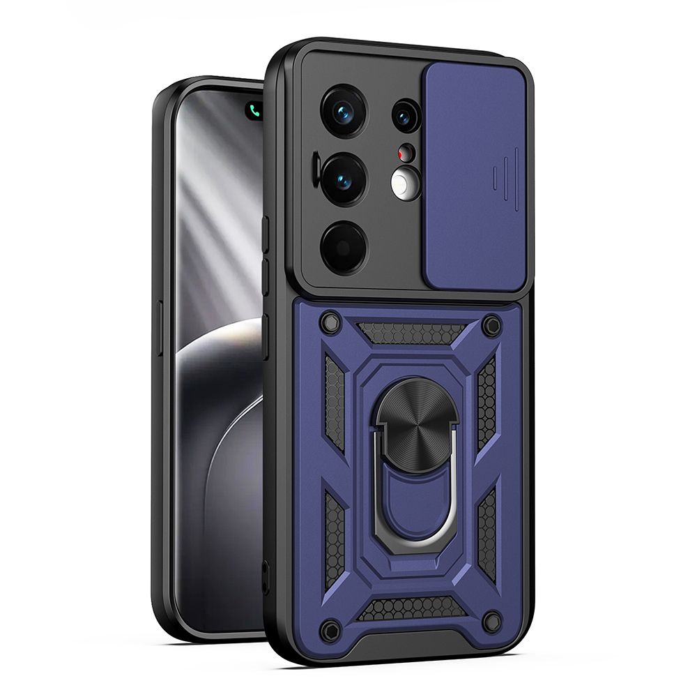 Tecno Camon 50 Pro Kılıf Magnetik Standlı Kamera Korumalı Sürgülü Vega Kapak