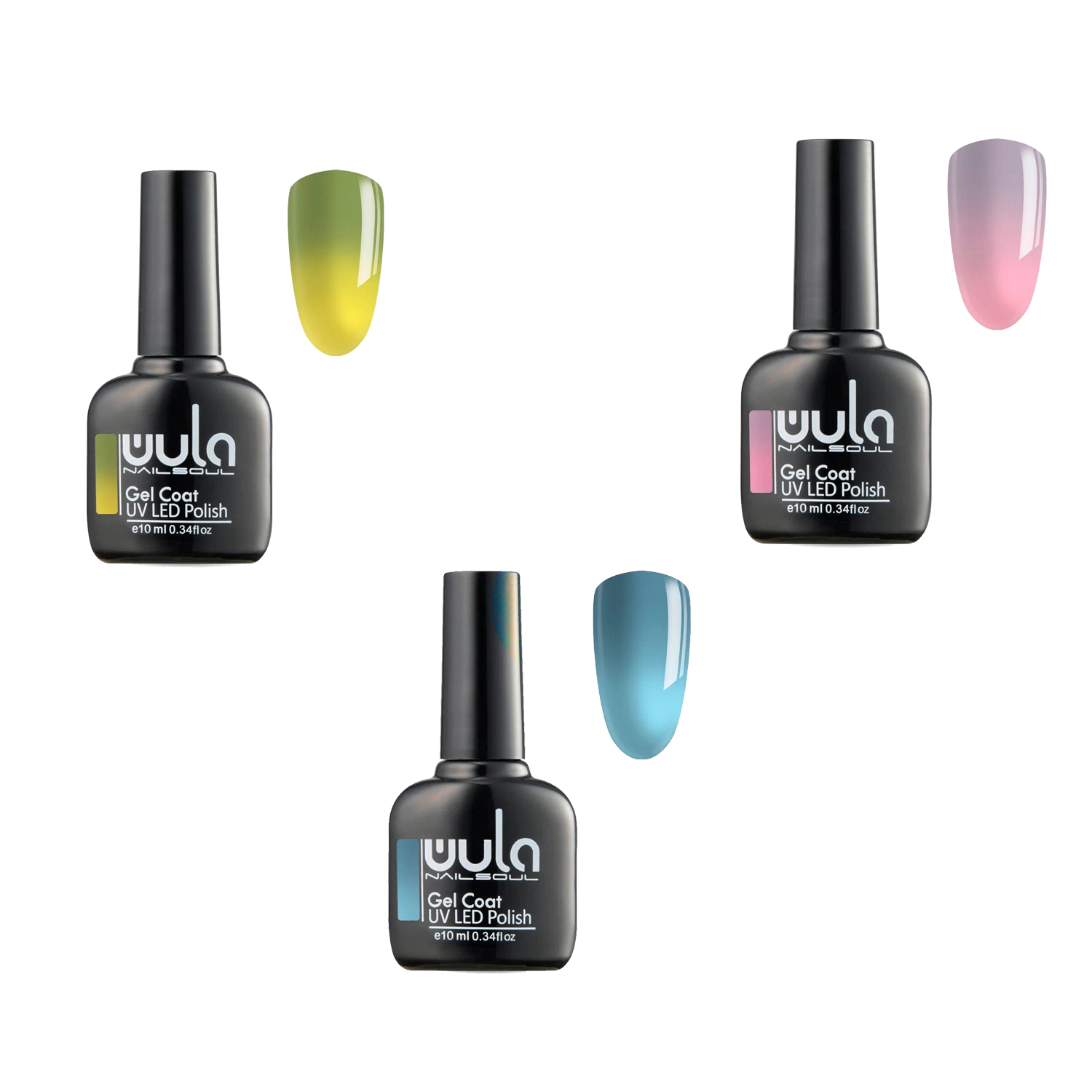 Wula Nailsoul Termo Kalıcı Oje Seti 3 Parça 10 ML (Ton 424 - Ton 425 - Ton 426)