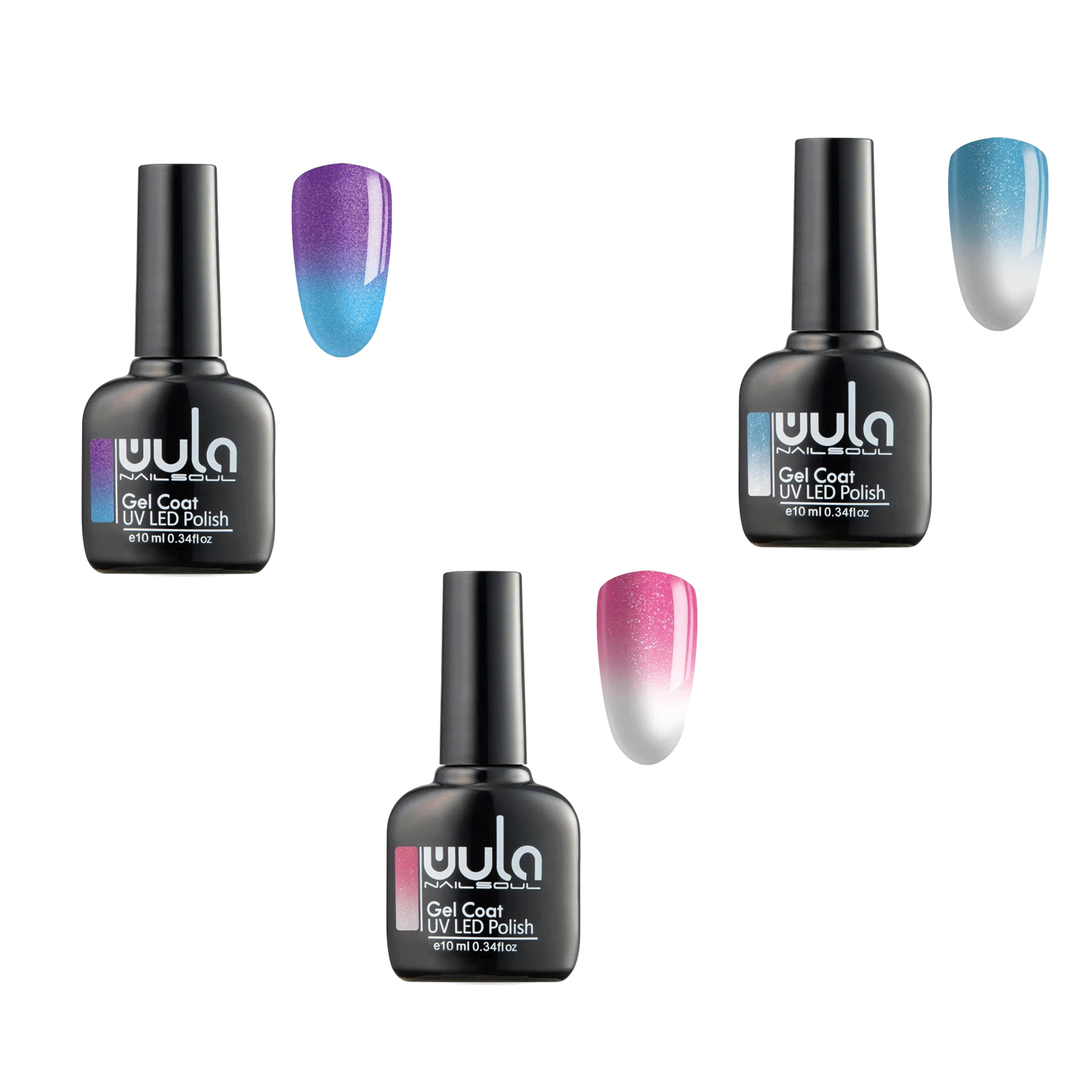 Wula Nailsoul Termo Kalıcı Oje Seti 3 Parça 10 ML (Ton 640 - Ton 642 - Ton 643)