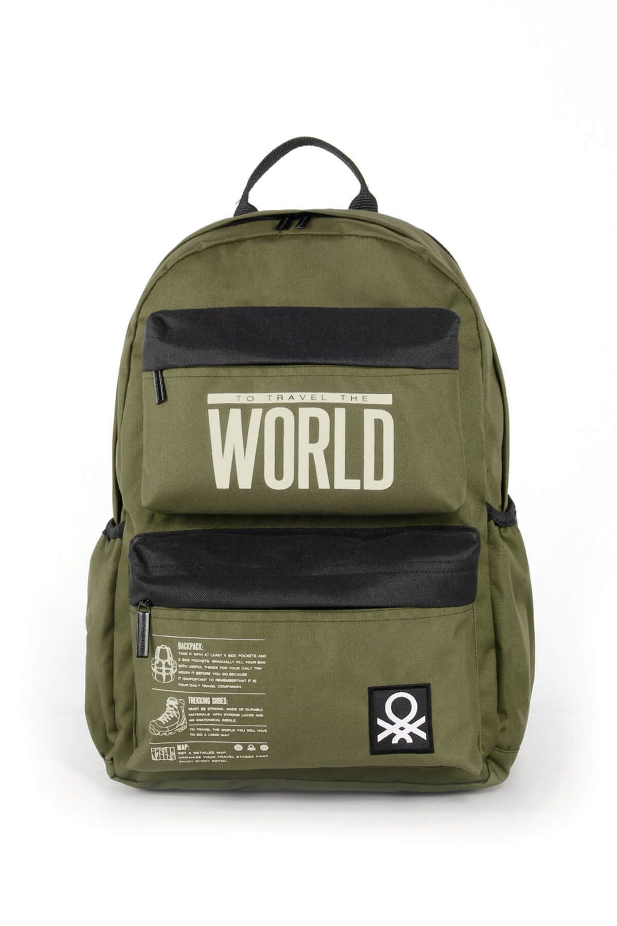 . To Travel The World Çift Ön Cepli Sırt Çantası