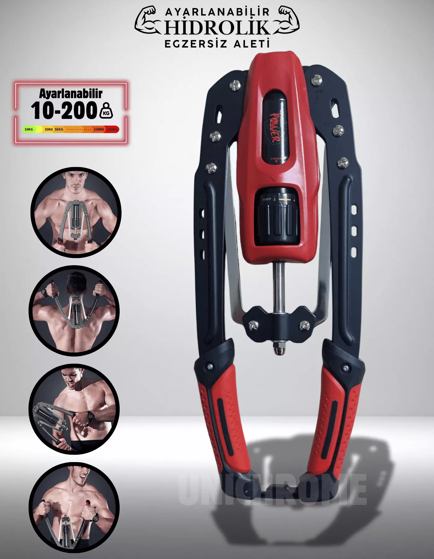 Twister Kol Omuz Gögüs Egzersiz Aleti 10-200 kg Ayarlanabilir Kırmızı Fitness Ekipmanı