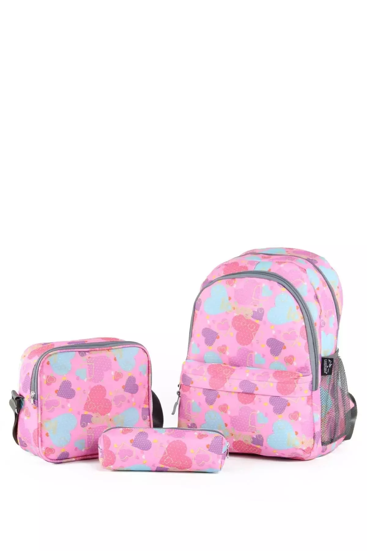 Üçlü Okul Çanta Seti Plcan2079 Love Pembe 357