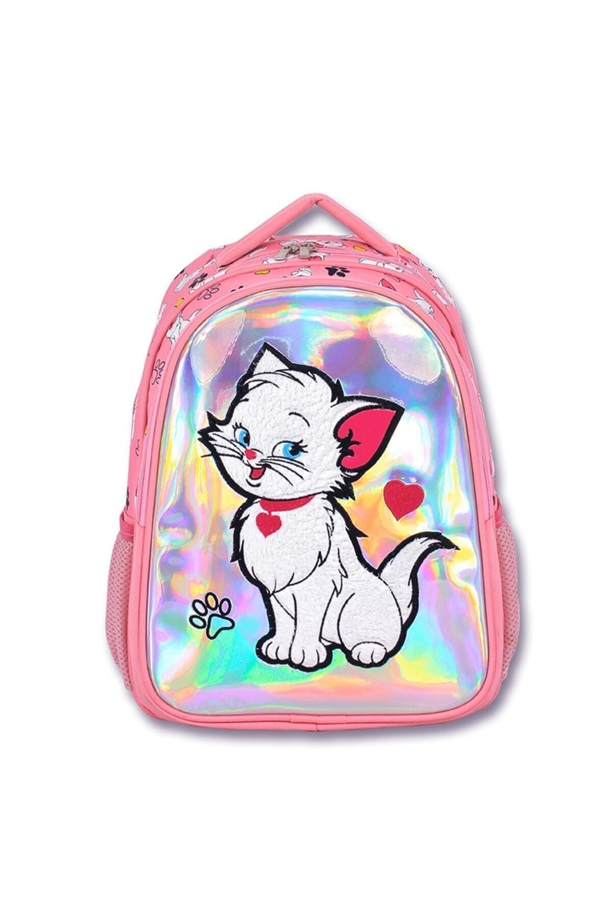 Ümit Çanta Parlak Pembe Kedili Okul Çantası 2587