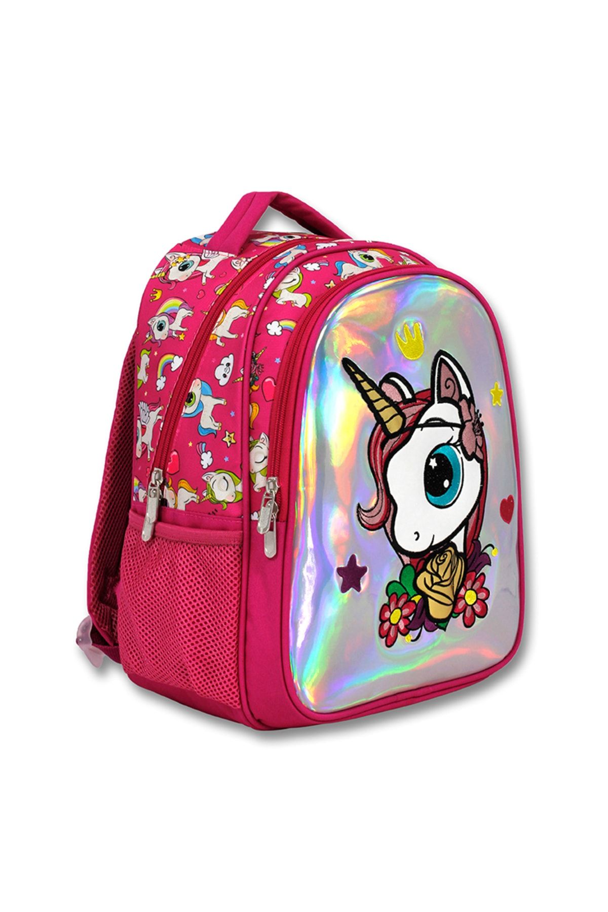 Ümit Çanta Parlak Pembe Unicorn Okul Çantası 2584