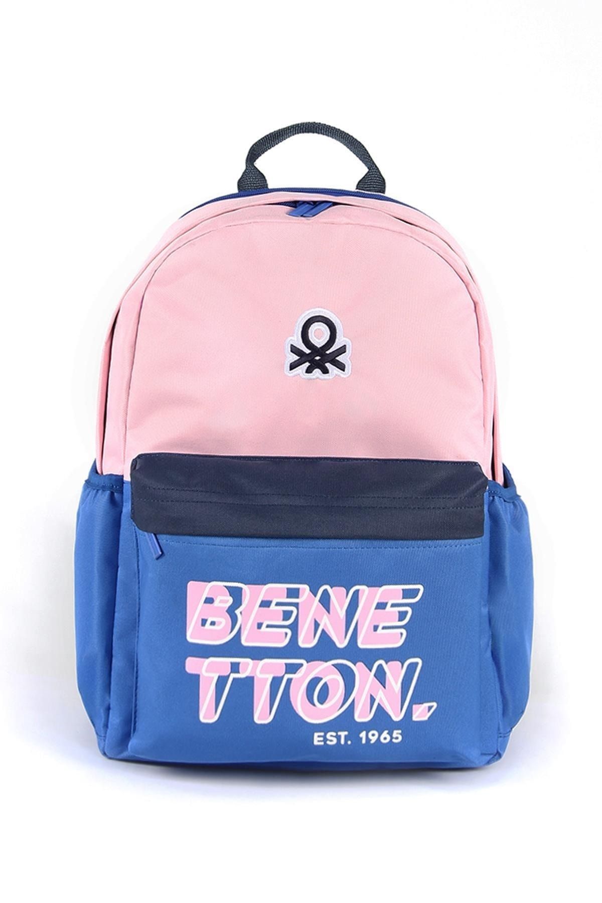 Unisex Çocuk Benetton Çift Bölmeli İlkokul Sırt Çantası 03844