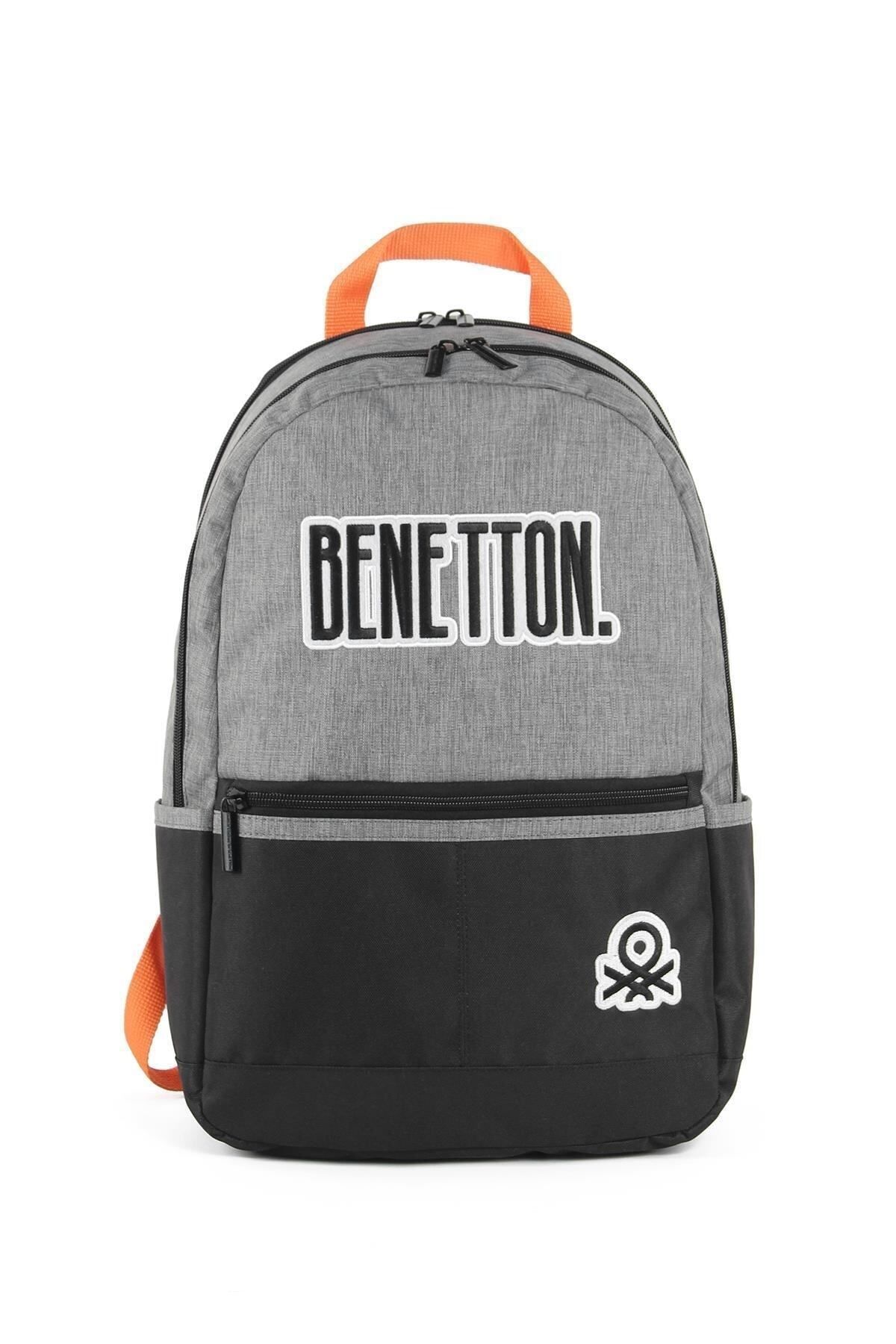 Unisex Çocuk Benetton Çift Bölmeli Sırt Çantası 03857