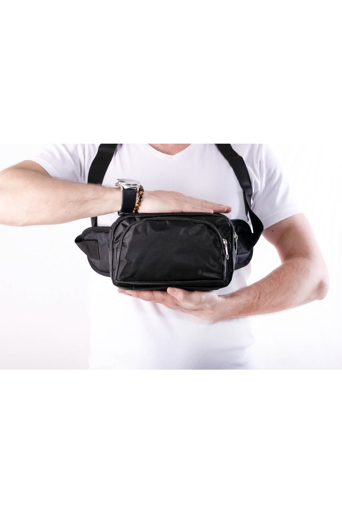 Unisex Dört Bölmeli Çapraz Ve Bel Çantası Bodybag