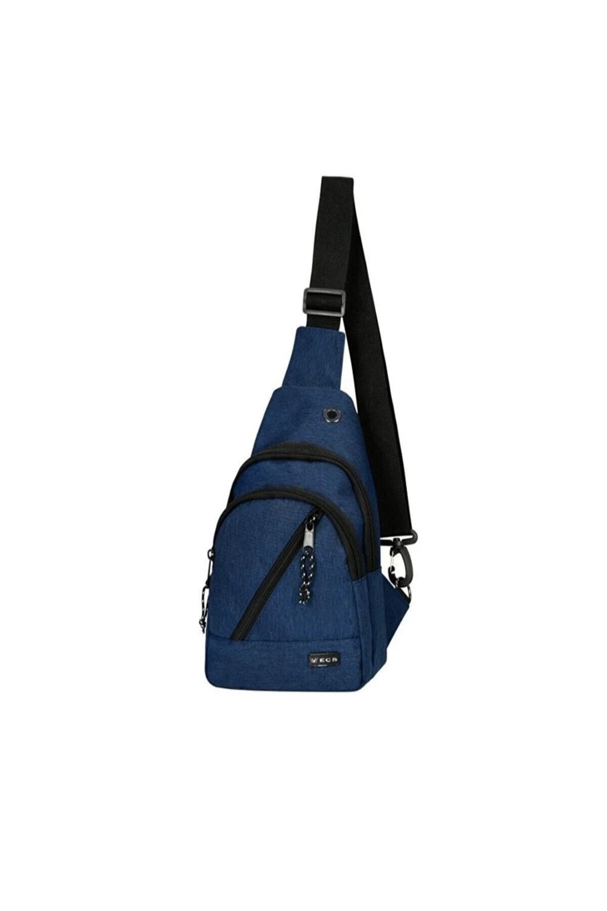 Unisex Gri Keten Kumaş Çapraz Üç Bölmeli Günlük Omuz Çantası Bodybag Ddcq-550