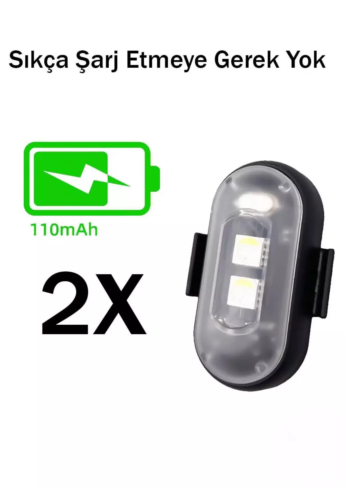 Uzaktan Kumandalı 2'li Çakar Led/Şarjlı Mini Led Işık/Drone Işığı/Anti Çarpışma Uyarı Işığı