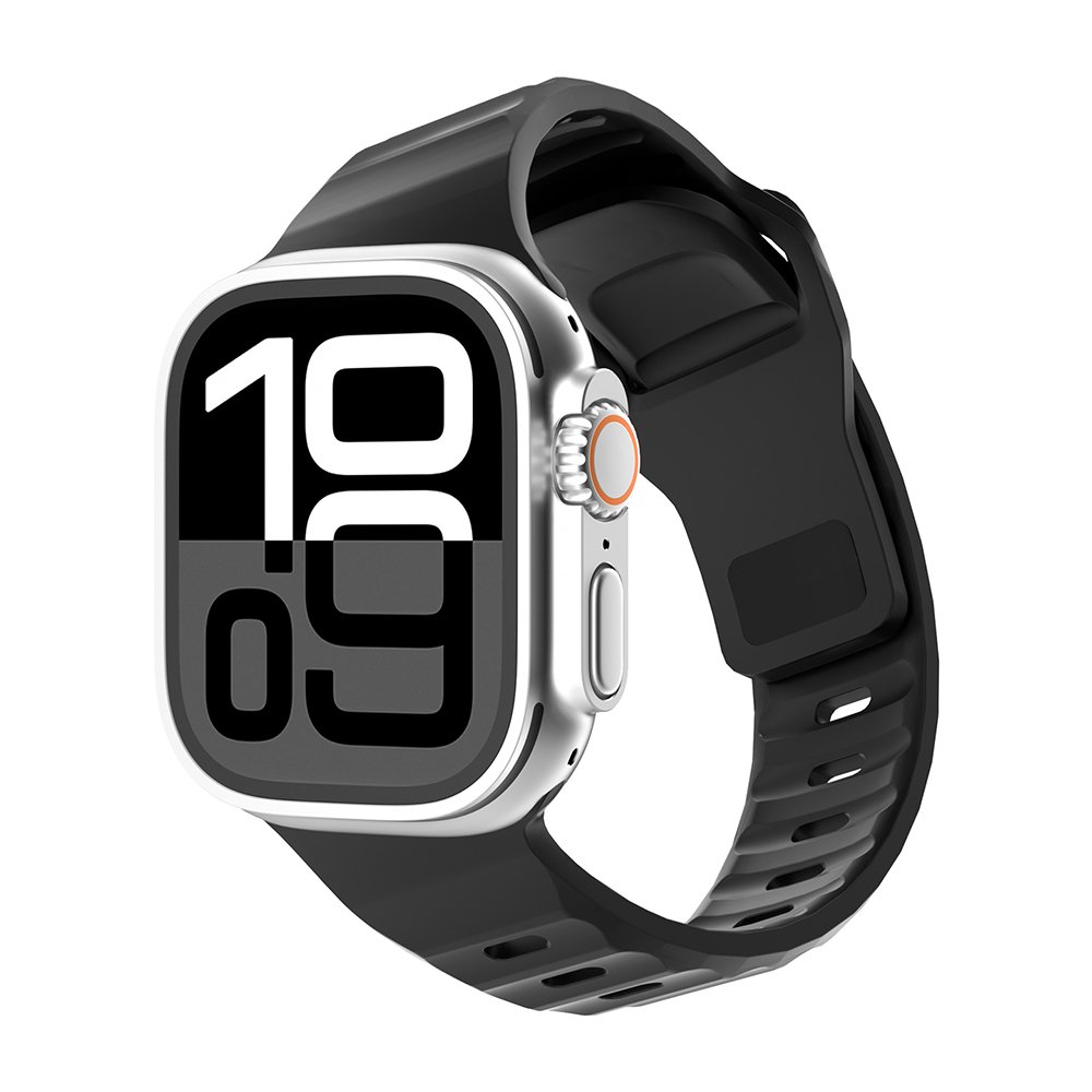 Watch Ultra 49mm Kordon Çift Renk Özel Tasarım KRD-160 Silikon Strap Kayış