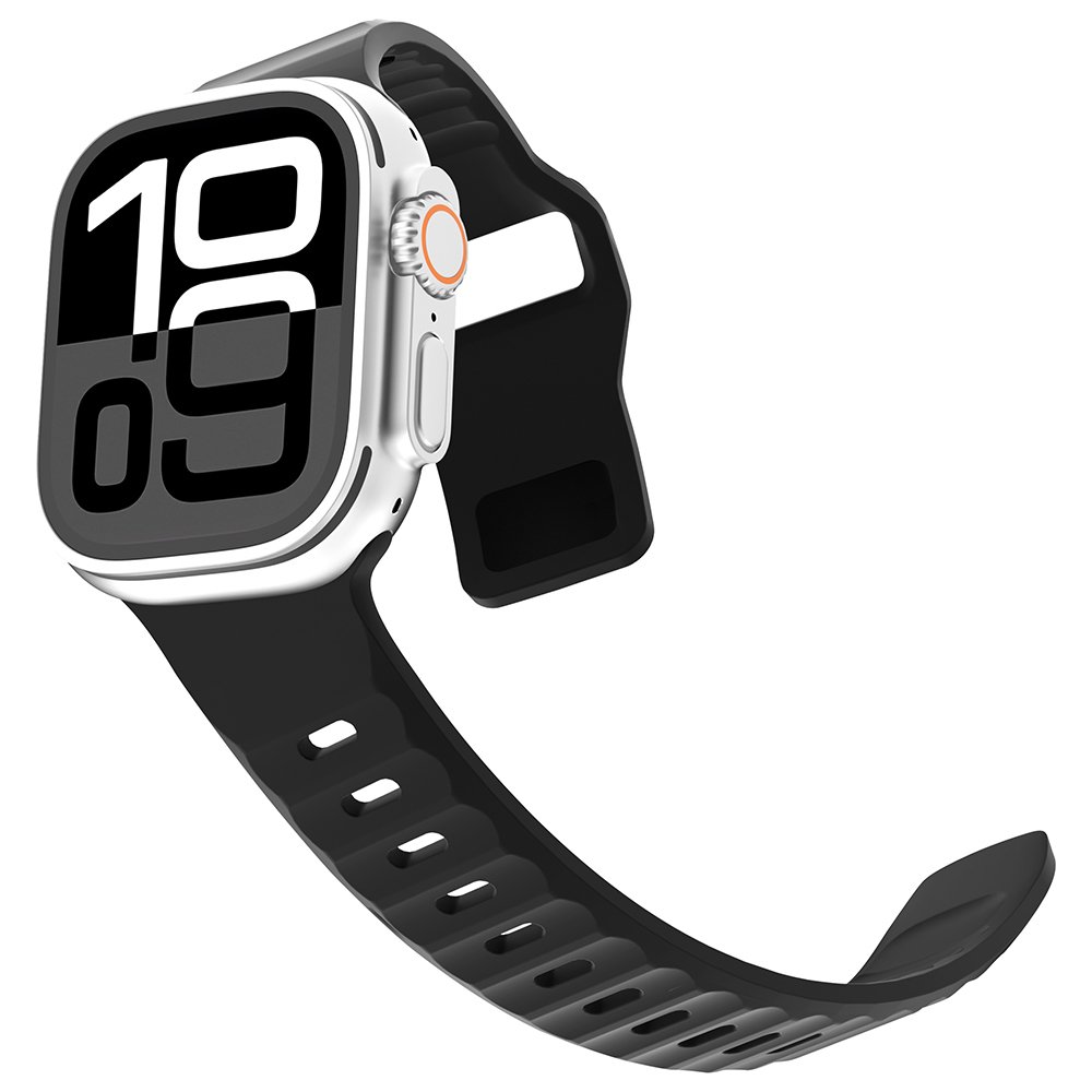 Watch Ultra 49mm Kordon Çift Renk Özel Tasarım KRD-160 Silikon Strap Kayış