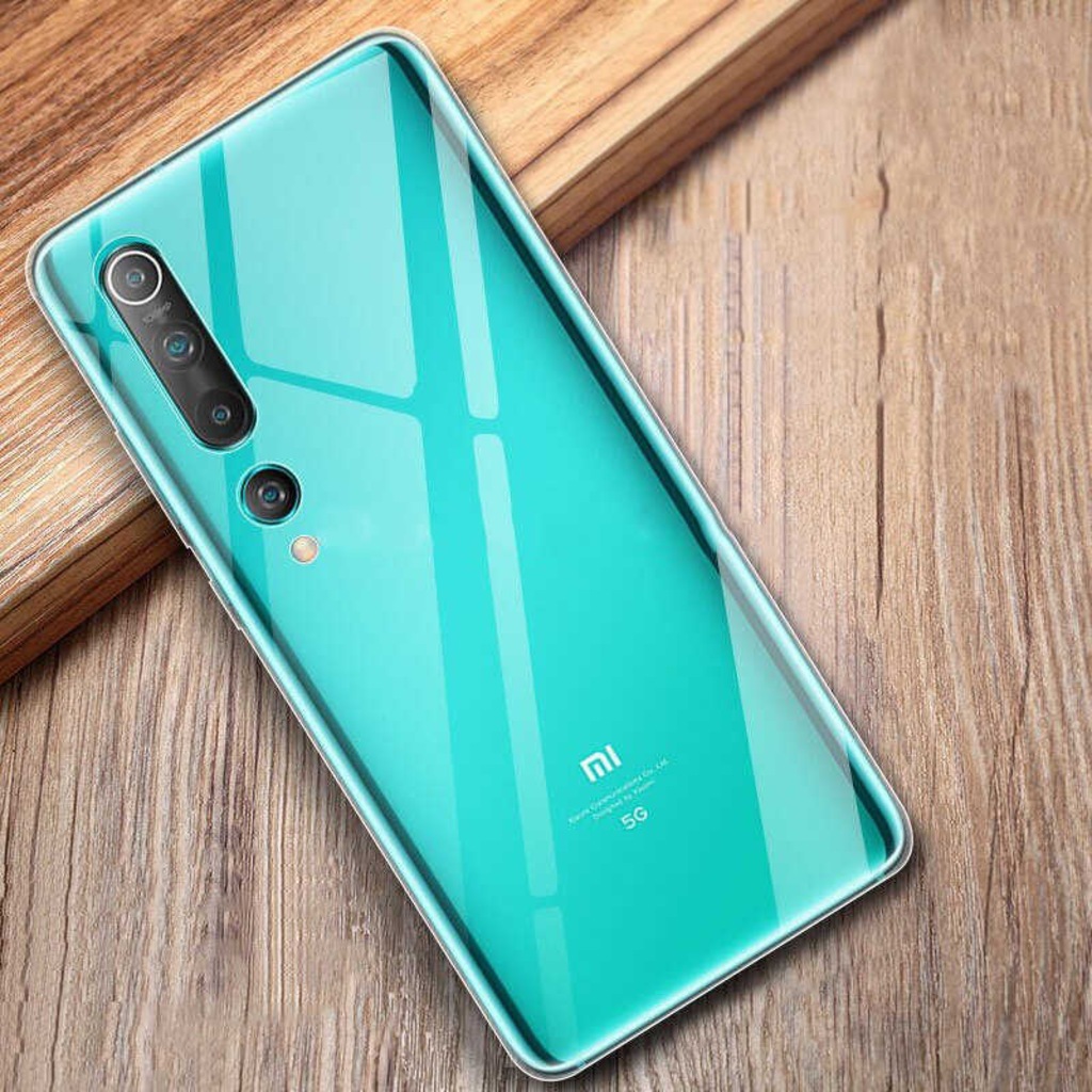 Xiaomi Mi 10 Kamera Çıkıntılı İnce Esnek Sararmaz Şeffaf Kılıf