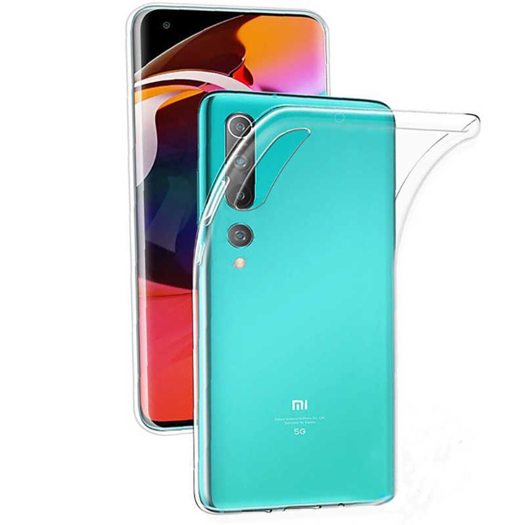 Xiaomi Mi 10 Kamera Çıkıntılı İnce Esnek Sararmaz Şeffaf Kılıf