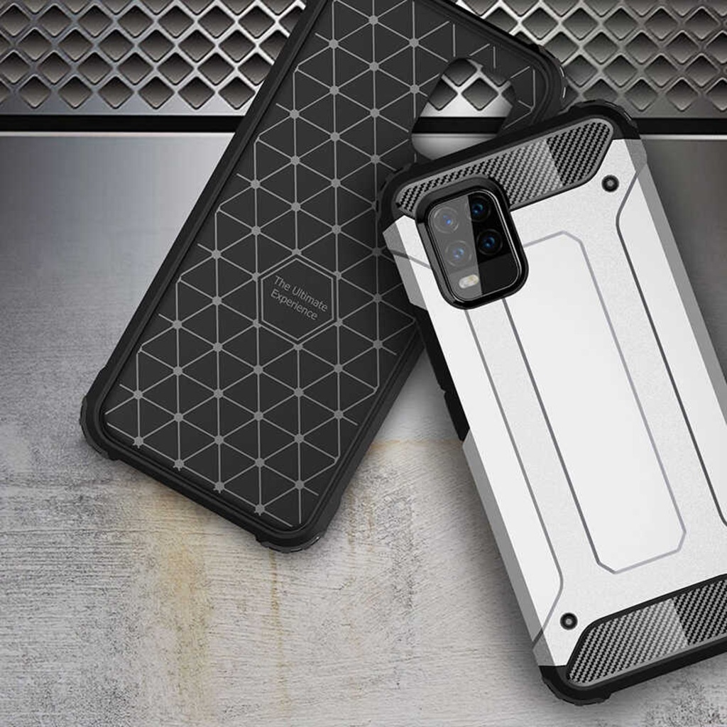 Xiaomi Mi 10 Lite Kamera Korumalı Armor Hybrid Zırh Kılıf