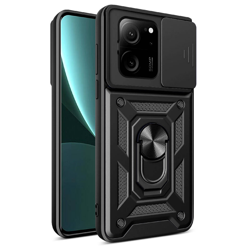 Xiaomi Mi 13T Kılıf Magnetik Standlı Kamera Korumalı Sürgülü Vega Kapak