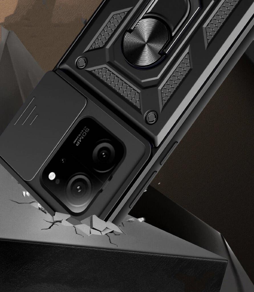 Xiaomi Mi 13T Kılıf Magnetik Standlı Kamera Korumalı Sürgülü Vega Kapak
