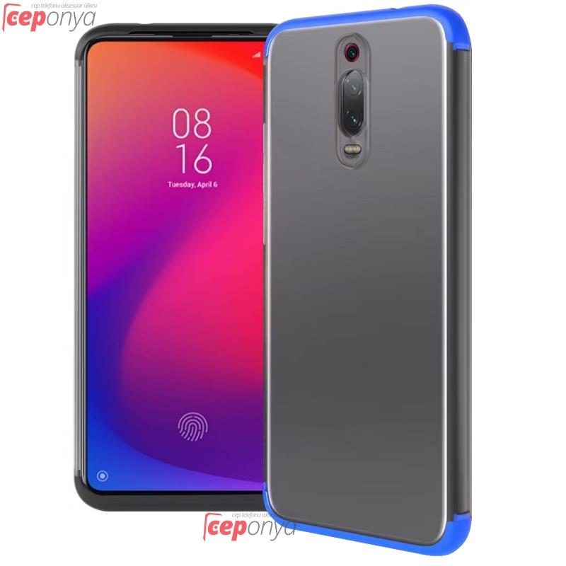 Xiaomi Mi 9T Kamera Korumalı Şeffaf 360 Koruma Kılıf