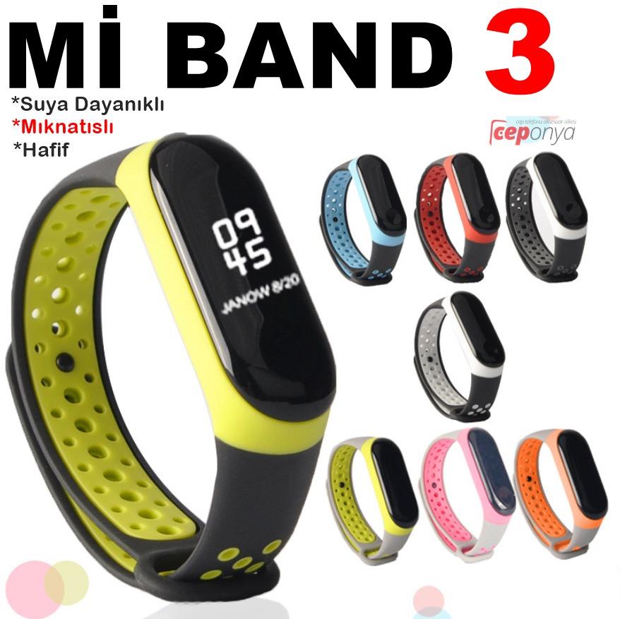 ​​Xiaomi Mi Band 3 Suya Dayanıklı Kalite Silikon Kordon Bileklik