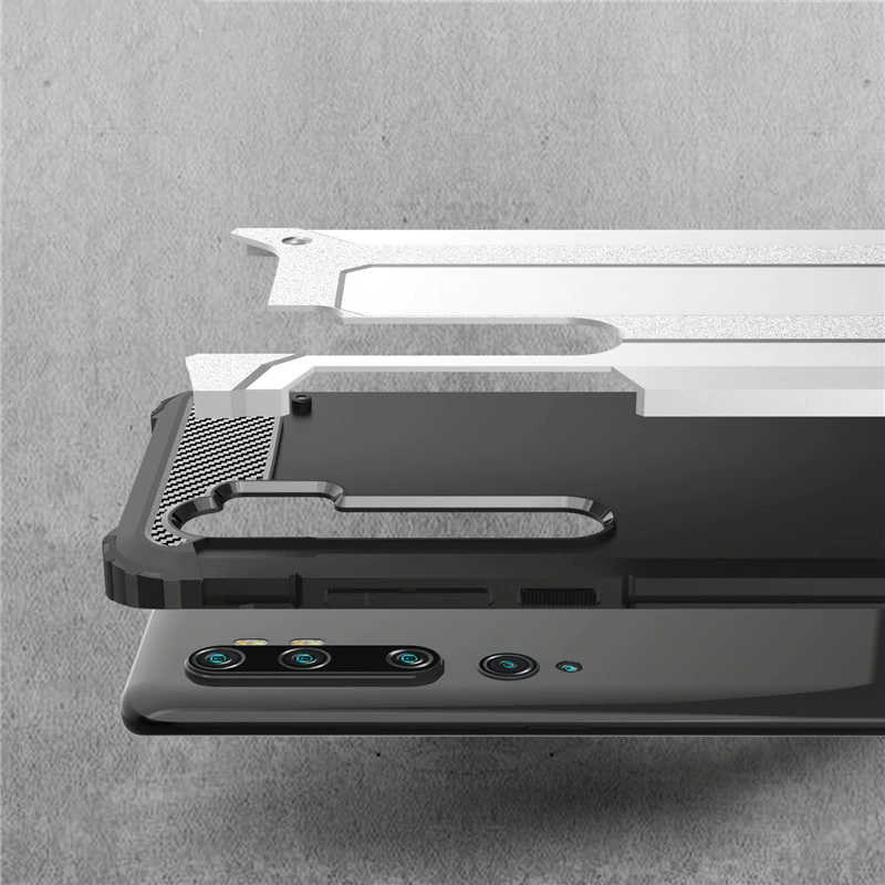 Xiaomi Mi Note 10 Kamera Korumalı Armor Hybrid Zırh Kılıf