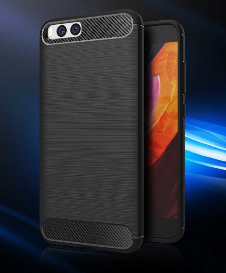 Xiaomi Mi Note 3 Kılıf Karbon Fiber Tasarım Silikon