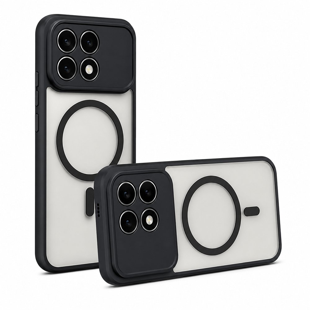 Xiaomi Poco F8 Pro Kılıf MagSafe Şarj Özellikli Kamera Korumalı Arkası Buzlu Şeffaf Lunex Kapak