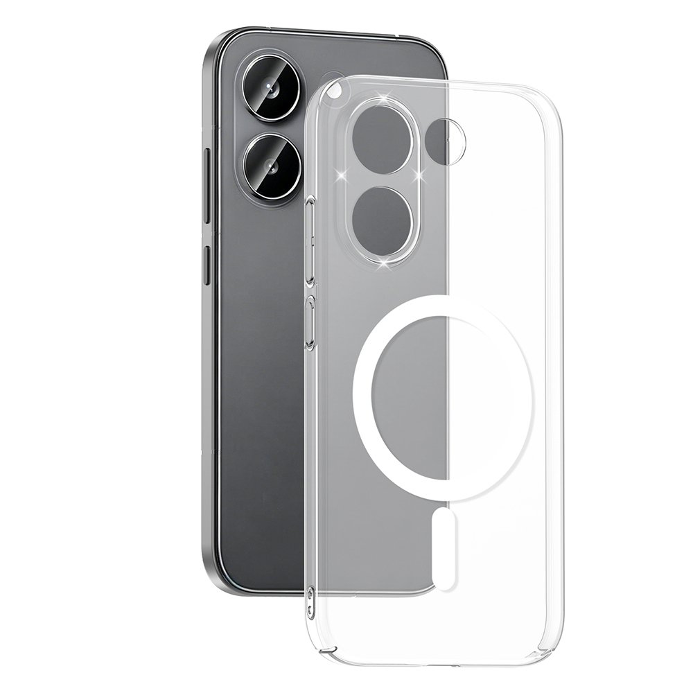 Xiaomi Poco X8 Pro Kılıf Kamera Korumalı MagSafe Şarj Özellikli Lüx Şeffaf London Silikon Kapak