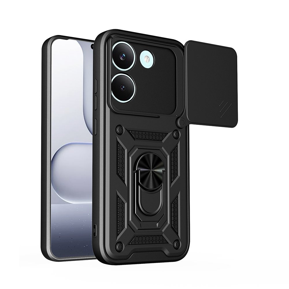 Xiaomi Poco X8 Pro Kılıf Magnetik Standlı Kamera Korumalı Sürgülü Vega Kapak