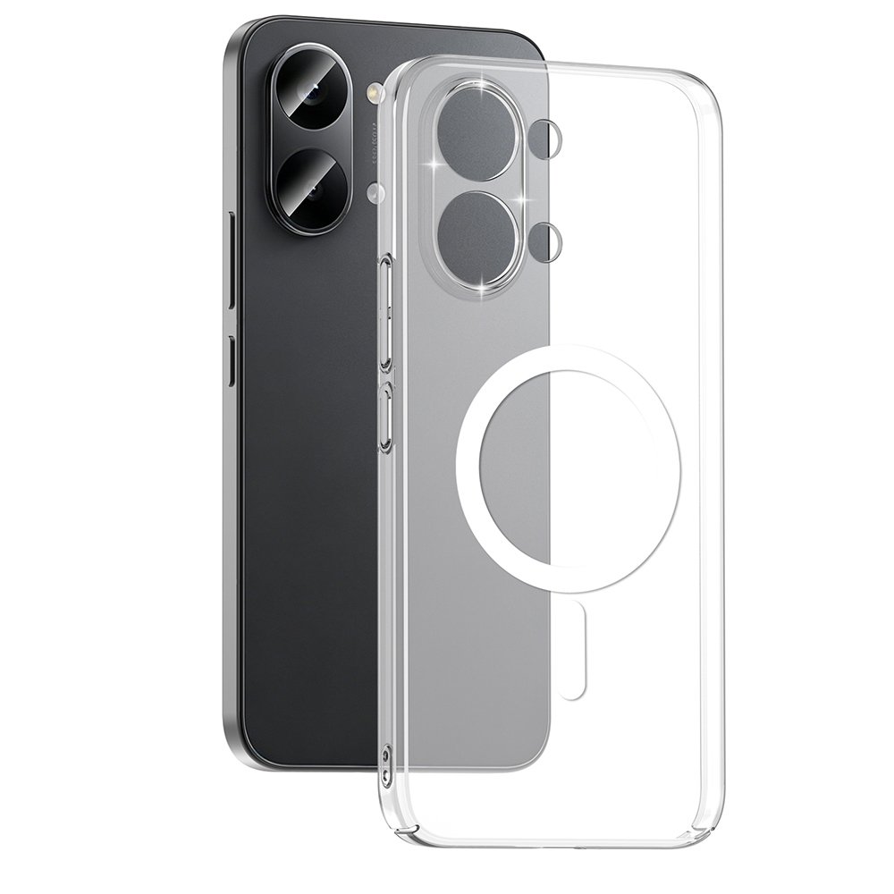 Xiaomi Poco X8 Pro Max Kılıf Kamera Korumalı MagSafe Şarj Özellikli Lüx Şeffaf London Silikon Kapak