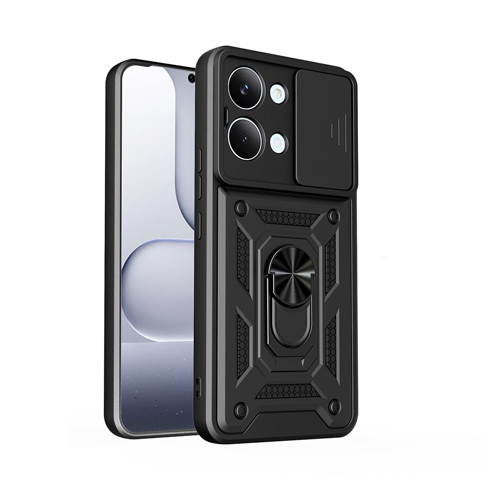 Xiaomi Poco X8 Pro Max Kılıf Magnetik Standlı Kamera Korumalı Sürgülü Vega Kapak