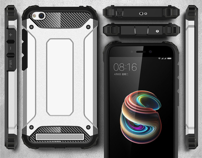 Xiaomi Redmi 5A Silikon Armor Hybrid Zırh Kılıf