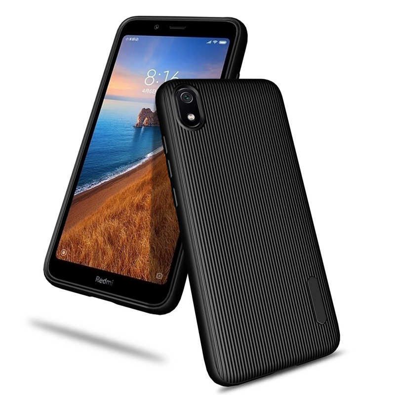 Xiaomi Redmi 7A Kamera Korumalı Çizgili Tasarım Güçlü Kenar Kılf